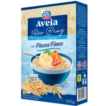 Aveia em Flocos Finos São Braz 165g