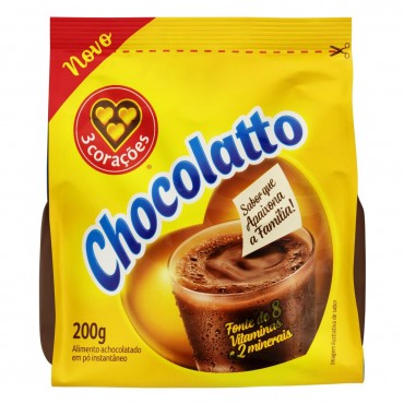 Achocolatado Em Pó Chocolatto 3 Corações 200g