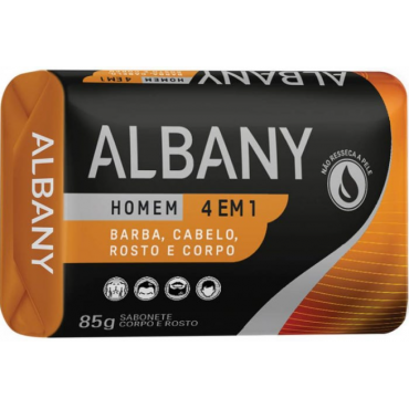 Sabonete Albany 4 em 1 Barba, Cabelo, Rosto e Corpo 85g