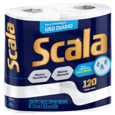Papel Toalha Multiuso Scala 2 Rolos