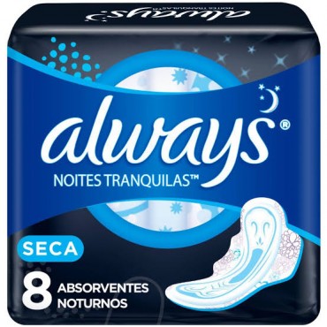 Absorvente Always Noturno Seca Com Abas.