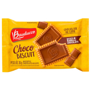 Biscoito Bauducco Choco Biscuit Ao Leite 36g