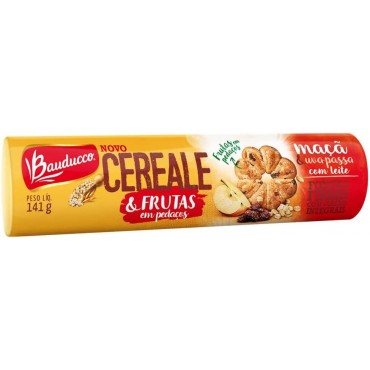 Biscoito Integral Bauducco Cereale Maça e Uvas Passas 141g