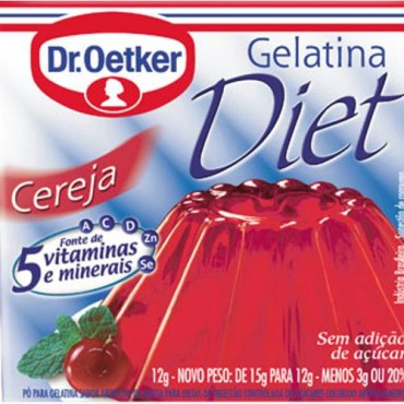Gelatina  Em Pó Diet Dr. Oetker Cereja 12g