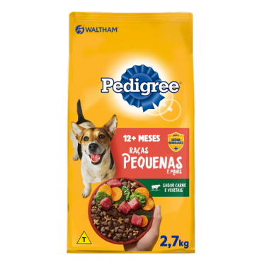 Ração Pedigree Adulto Raças Pequenas Carne e Vegetais 900g