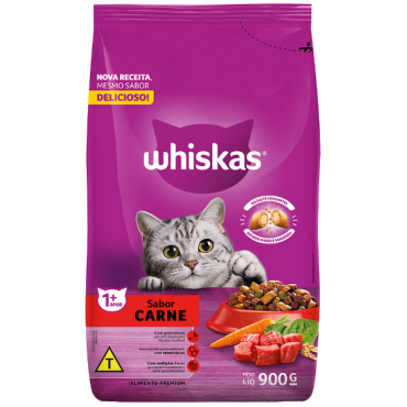 Ração Whiskas Carne 900g