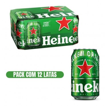 Cerveja Heineken 350ml Lata Pack 12und.