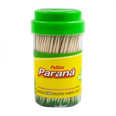 Palitos Ponta Mentolada Paraná Pote 250 Unds