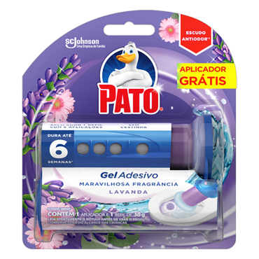 Pato Gel Adesivo Lavanda 6 Disco com Aplicador