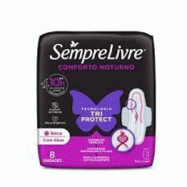 Abs. SempreLivre Noturno Seca Com Abas 8und.