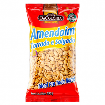 Amendoim Torrado e Salgado Dacolonia 450g