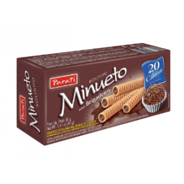 Biscoito Wafer Rolinho Minueto Brigadeiro 40g