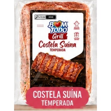 Costela Suina Temperada Bom Todo 600g