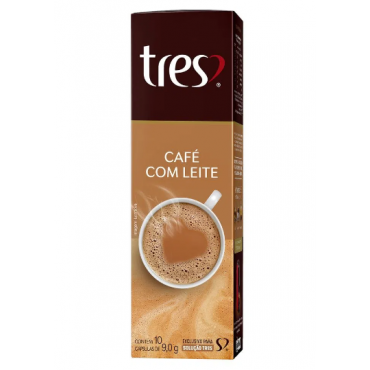 Café Com Leite 3 Corações 10 Cápsulas