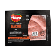 Linguica Suina Com Bacon Alegra 600g