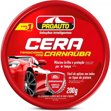 Cera em Pasta com Carnaúba Proauto 200g
