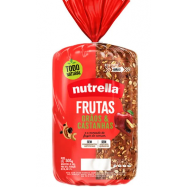 Pão Nutrella Frutas Grãos e Castanha 350g