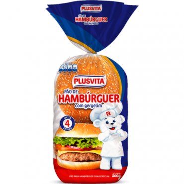 Pão Plus Vita Hambúrguer com Gergelim 280g