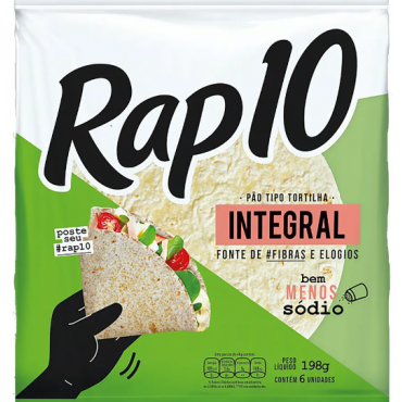 Pão Tortilha Integral Rap10 297g