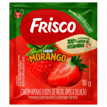 Refresco Em Po Frisco Morango 18G
