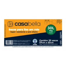 Saco Lixo Casabella  Azul 30 Litros