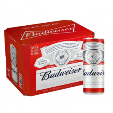 Cerveja Budweiser Lata 350ml Pack 12 Latas