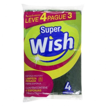 Esponja Wish Multiuso com 3 unidades