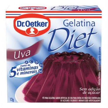 Gelatina  Em Pó Diet Dr. Oetker Uva12g