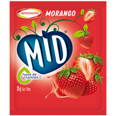 Refresco em Pó Mid Morango 25g
