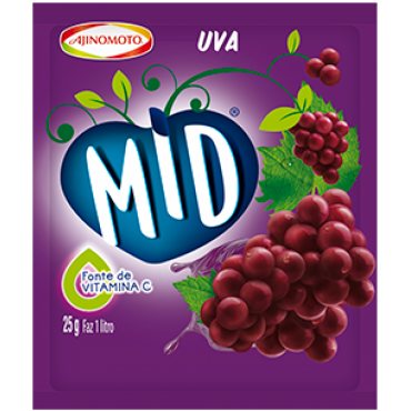 Refresco em Pó Mid Uva 25g