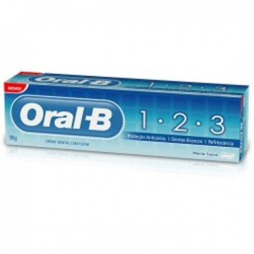 Creme Dental Oral-B 123 Anti Caries Menta Suave 70g